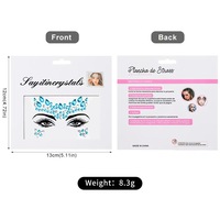 Autocollants de strass en cristal pour le visage, les yeux et le corps, bijoux faciaux pour rave, tatouage temporaire pour festival et fête