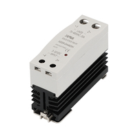 Relais SSR à montage sur rail DIN avec dissipateur thermique DA / AA 40AMP Module Relais à semi-conducteurs AC