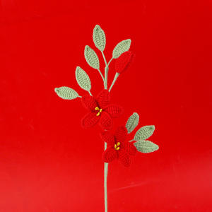 Bouquet de <span class=keywords><strong>jasmin</strong></span> en crochet fait main, plantes en <span class=keywords><strong>pot</strong></span>, bouquet floral artificiel fini, <span class=keywords><strong>pot</strong></span> de fleurs, mini <span class=keywords><strong>pot</strong></span> de plante en tricot - Product Image 3