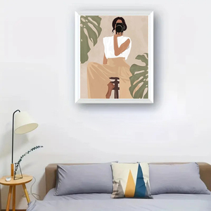 Kit de pintura 3D por números, foto de niñ<span class=keywords><strong>a</strong></span> bonita, pintura al óleo DIY pintada <span class=keywords><strong>a</strong></span> <span class=keywords><strong>mano</strong></span> por números, retrato - Product Image 2