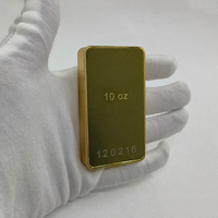 Lingote de Oro Sólido de 10 Onzas, Recuerdo Artesanal de Metal, Personalizado 2026, Suiza, Cobre, Rectangular, Colección de Lingotes