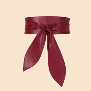<span class=keywords><strong>Ceinture</strong></span> <span class=keywords><strong>Obi</strong></span> pour Femme en Cuir PU Souple, <span class=keywords><strong>Ceinture</strong></span> Corset Large et Extensible Réglable à Nouer pour Robes et Kimonos - Product Image 6