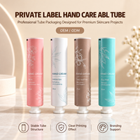 Tube de crème pour les mains en aluminium et plastique laminé, emballage ABL, bouchon à vis, logo personnalisé, impression UV, OEM ODM