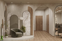 Diseño Interior 3D de Tienda de Peluquería Integral Personalizada, Diseño Completo y Decoración de Tienda, Muebles de Salón Completos Personalizados