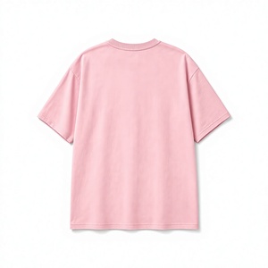 Wild Echo Wolf Star Print Camiseta rosa de manga corta para hombre, corte regular, cuello redondo, informal, de algodón - Product Image 2