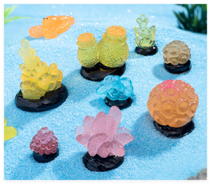 Oceaan Thema Geschenk Lichtgevende Gloeiende Wezens Miniatuur Tuinspeelgoed <span class=keywords><strong>Aquarium</strong></span> Kleine Zeester Koraal Schattig Klein Verzamelbeeldje - Product Image 6