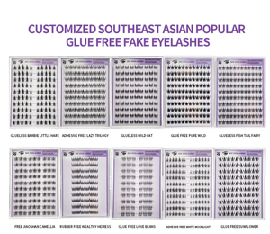 Aesphylash Handmade Synthetic Hair <b>Individual</b> <b>Lashes</b> Trays Eyelash Extensions Crisscross Style Reusable Fluffy Natural Soft - Product Image 4