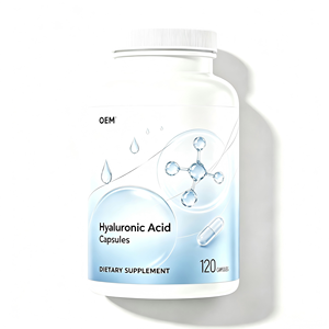 Capsules d'acide hyaluronique en marque privée OEM pour l'hydratation de la peau, la santé des articulations et le bien-être général, sans OGM et sans gluten - Product Image 1