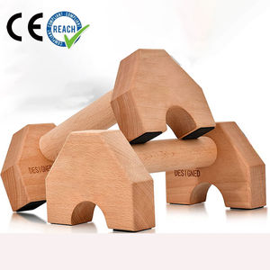 Barres de musculation en bois pour pompes, équipement de <span class=keywords><strong>gym</strong></span> avec tapis antidérapant, entraînement solide pour femmes et hommes, fitness portable - Product Image 1