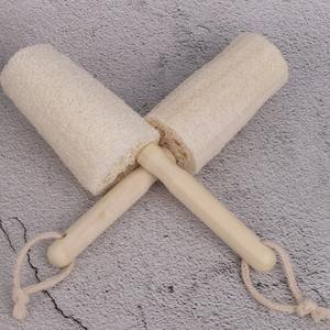 Cepillos de limpieza multifuncionales naturales al por mayor con mango de madera, cepillo de lufa para tazas, herramienta colgante para lavar platos - Product Image 1