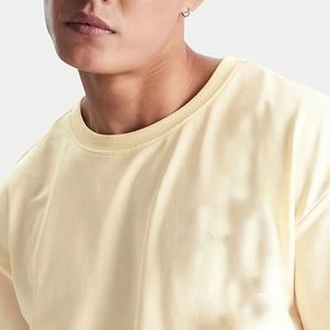 Camiseta Extra Grande de Primera Calidad, 220 GSM, 100% Algodón, Lisa, para Hombre, de Alta Calidad, Hombros Caídos, Corte Holgado Informal - Product Image 4