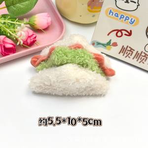 พวงกุญแจตุ๊กตาอาหารการ์ตูนน่ารัก รูปทรง 3 มิติ พิมพ์ลายดิจิตอล พกพาสะดวก รูปเค้กเชอร์รี่ แซนวิช แฮมเบอร์เกอร์ - Product Image 6