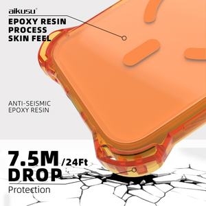 Funda para Teléfono Aikusu de Lujo, Resistente a Impactos, con Carga Inalámbrica Personalizada, Transparente Azul, para iPhone 17 16 15 14 13 Air Plus Pro Max - Product Image 3