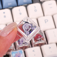 PBT Hot Sublimation Custom Keyboard Keycaps with Cartoon Anime Characters Custom Keycap Keyboard Fidget Keychain