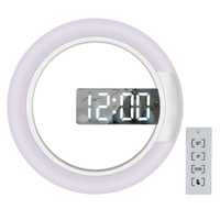 Horloge murale LED moderne en plastique, personnalisable avec logo, affichage de la date, vision nocturne, calendrier numérique décoratif unique, vente chaude