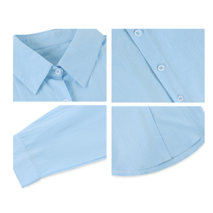 2024 mujeres otoño moda Camisa larga cárdigan Color sólido botón Casual temperamento camisa de manga larga - Product Image 5