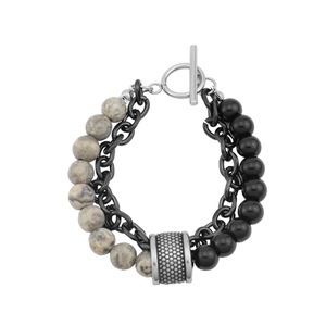 Simple Popular Niche Design Double Layered <b>Beaded</b> <b>Bracelet</b> Titanium Steel Two Color Unisex's <b>Bracelets</b> Fashion Jewelry Wholesale - Product Image 6