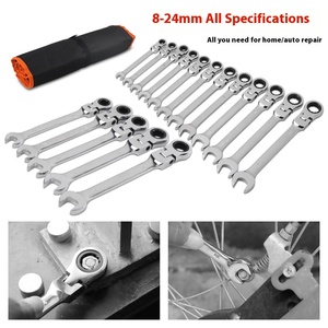 Kit de clés à cliquet et clés à douille métriques flexibles de qualité professionnelle, 22 pièces, personnalisable OEM, pour réparation automobile - Product Image 2