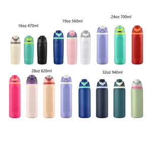 ステンレス製水筒 <span class=keywords><strong>32oz</strong></span> 28oz 24oz 19oz 16oz フリップストロー蓋付き スポーツスタイル 二重壁真空断熱タンブラー - Product Image 6