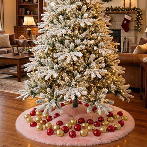 Falda de árbol de Navidad de felpa de 91 cm de largo para decoración bajo el árbol de Navidad, venta al por mayor. - Product Image 1