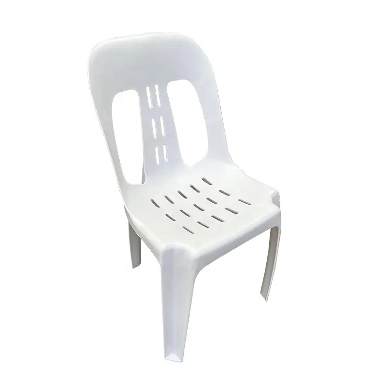 Durable Stacking White Plastic Resin Napoleon Chairs for Events Wedding Party