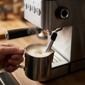Machine à café semi-automatique standard européenne transfrontalière avec système de mousse de lait et réservoir amovible pour usage domestique - Product Image 3