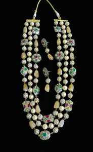 Magnifique ensemble de collier de fiançailles indien, collier en Kundan gradué, bijoux, cadeau pour demoiselles d'honneur, collier Art Déco, bijoux, cadeau pour femme - Product Image 2