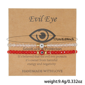 Evil Eye <b>Beaded</b> <b>Bracelet</b> Colorful Seed Bead Layered Jewelry For Women Gift Unisex Handmade Protection Good Luck - Product Image 5