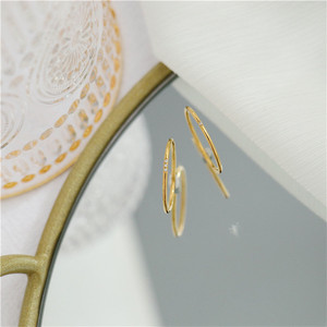 SP elegante moda anello molto sottile gioielli in acciaio inossidabile placcato oro <span class=keywords><strong>anelli</strong></span> minimalisti con zirconi - Product Image 6