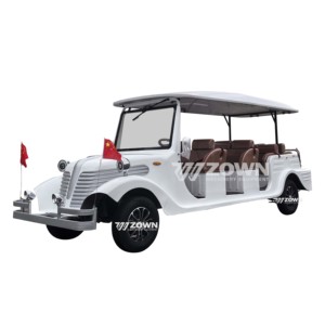 Voiture électrique de tourisme vintage, navette rétro classique, batterie lithium-ion pour hôtel, réception, site touristique, parc à thème - Product Image 6