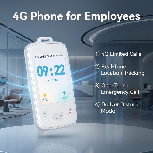 Workforce Management Field Staff Tracking Enterprise Safety Solution 4G Android OEM ODM Touchscreen GPS Tracker Employee ID Card