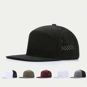 Gorra de béisbol deportiva para exteriores de alta calidad, gorra Snapback impermeable, gorra Snapback de 7 paneles con agujero cortado con láser - Product Image 1