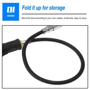 Outil de ramassage de griffes magnétiques à 4 griffes Aimant à longue portée <span class=keywords><strong>Attrape</strong></span>-griffes flexible avec lumière LED Outil de ramassage des égouts des toilettes - Product Image 4