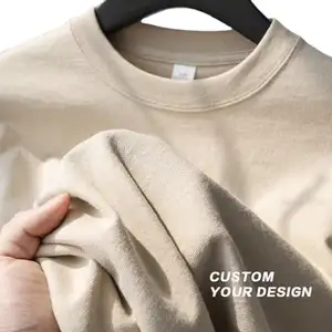 High Quality 210gsm Cotton Blank Plain Tshirt Custom 3D Printing Plus Size Men's T-Shirts oversized tshirt