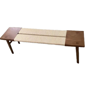 Mueble de madera maciza para exteriores, silla larga de estilo nórdico y contemporáneo, mueble de descanso Natural, para Parque, gimnasio y jardín - Product Image 1