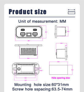 Chargeur de voiture 12/24V QC3.0 PD, <span class=keywords><strong>prise</strong></span> de charge rapide, double USB, double QC 3.0, <span class=keywords><strong>adaptateur</strong></span> de panneau de charge rapide pour camion, <span class=keywords><strong>camping</strong></span>-<span class=keywords><strong>car</strong></span>, caravane - Product Image 5