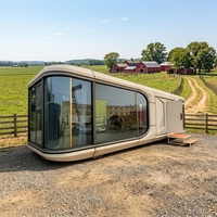 Maison Capsule Spatiale de Luxe Préfabriquée Modulaire pour Hôtels, Glamping, Campings et Hébergements de Villégiature avec Verre Panoramique et Maison Intelligente
