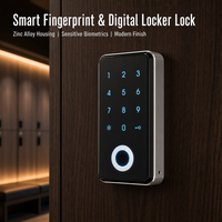 Serrure de casier intelligente à empreinte digitale, serrure de cabinet électronique numérique avec contrôle par application pour casiers en bois ou en métal de salle de sport ou de bureau