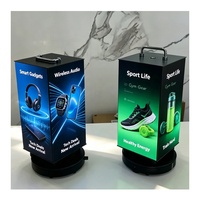 Cubo LED Video a 4 Lati Rotante con Controllo WiFi USB 4G e APP, Piccolo Schermo Cuboide LED per Negozi al Dettaglio