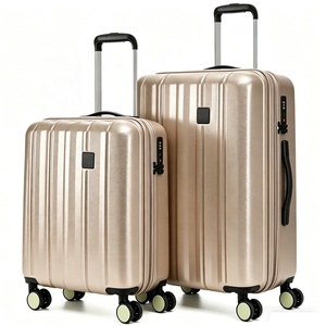 Ensemble de bagages légers en ABS+PC, 2 pièces, coque <span class=keywords><strong>rigide</strong></span>, 8 <span class=keywords><strong>roues</strong></span>, taille <span class=keywords><strong>cabine</strong></span>, sac de transport à roulettes, faible MOQ, OEM, usine de valises - Product Image 2