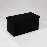 Bailey BB Tabouret de rangement Meubles de salon Lit Tufté Chaise d'appoint ronde avec banc en cuir Ottoman