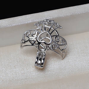 จี้เงินแท้ S925 สไตล์ยุโรป-อเมริกา รูปนางฟ้า สำหรับทำสร้อยคอ DIY พร้อมตัวเรือนเปล่าสำหรับใส่ไข่มุกไร้ตา ขนาด 7-8 มม. - Product Image 2