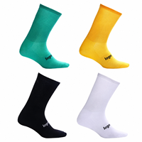 Chaussettes de cyclisme Four Seasons pour hommes et femmes, mi-hautes légères, respirantes, à séchage rapide, épaisses pour les sports d'été.
