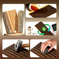 Panneau rainuré en bois massif de noyer, panneau mural en bois à lattes concave-convexe 3D, séparateur de pièce et panneau décoratif pour fond de télévision