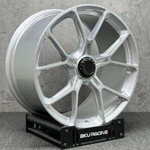 Jantes Bku forgées à verrouillage central factices 5x130 pour Porsche <span class=keywords><strong>911</strong></span> 997 991 992 Carrera <span class=keywords><strong>S</strong></span> 4S <span class=keywords><strong>Targa</strong></span> 19 20 21 pouces, jantes en alliage brossé - Product Image 1