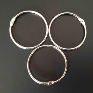 Carpeta de Metal para libro de plata de 25mm, Clip de anillos divididos, carpeta de hojas de anillo suelto individual para papelería, tarjetas de álbum de recortes - Product Image 3