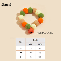 Collier pour animaux de compagnie décoré de boules en peluche colorées, luxueuses, mignonnes et de style cartoon, pour chiens et chats de petite et moyenne taille