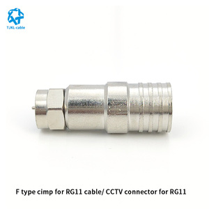 하이 퀄리티 75 옴 동축 케이블 부품 <span class=keywords><strong>F</strong></span> <span class=keywords><strong>RG11</strong></span> CCTV 케이블 CAT6 용 수 커넥터 - Product Image 5