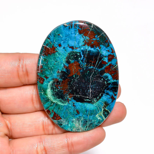 งานฝีมือ220.5 CT namibian Azurite Cabochon เครื่องประดับจี้ Azurite ขัดเงาธรรมชาติเครื่องประดับรูปไข่ตัด65X47X6มิลลิเมตรอัญมณีหลวม - Product Image 3