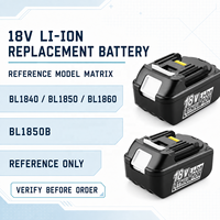 Baterai Li-ion 18V BL1860 BL1850 BL1840 BL1830 untuk Perkakas Tanpa Kabel Mak, Paket Baterai Pengganti, Pabrik Sumber OEM